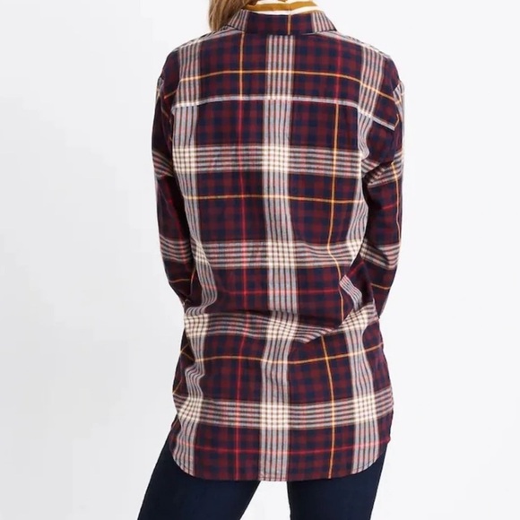 Madewell Oversized Ex Boyfriend Rylan Plaid Flannel Button Down Shirt - Picture 4 of 5